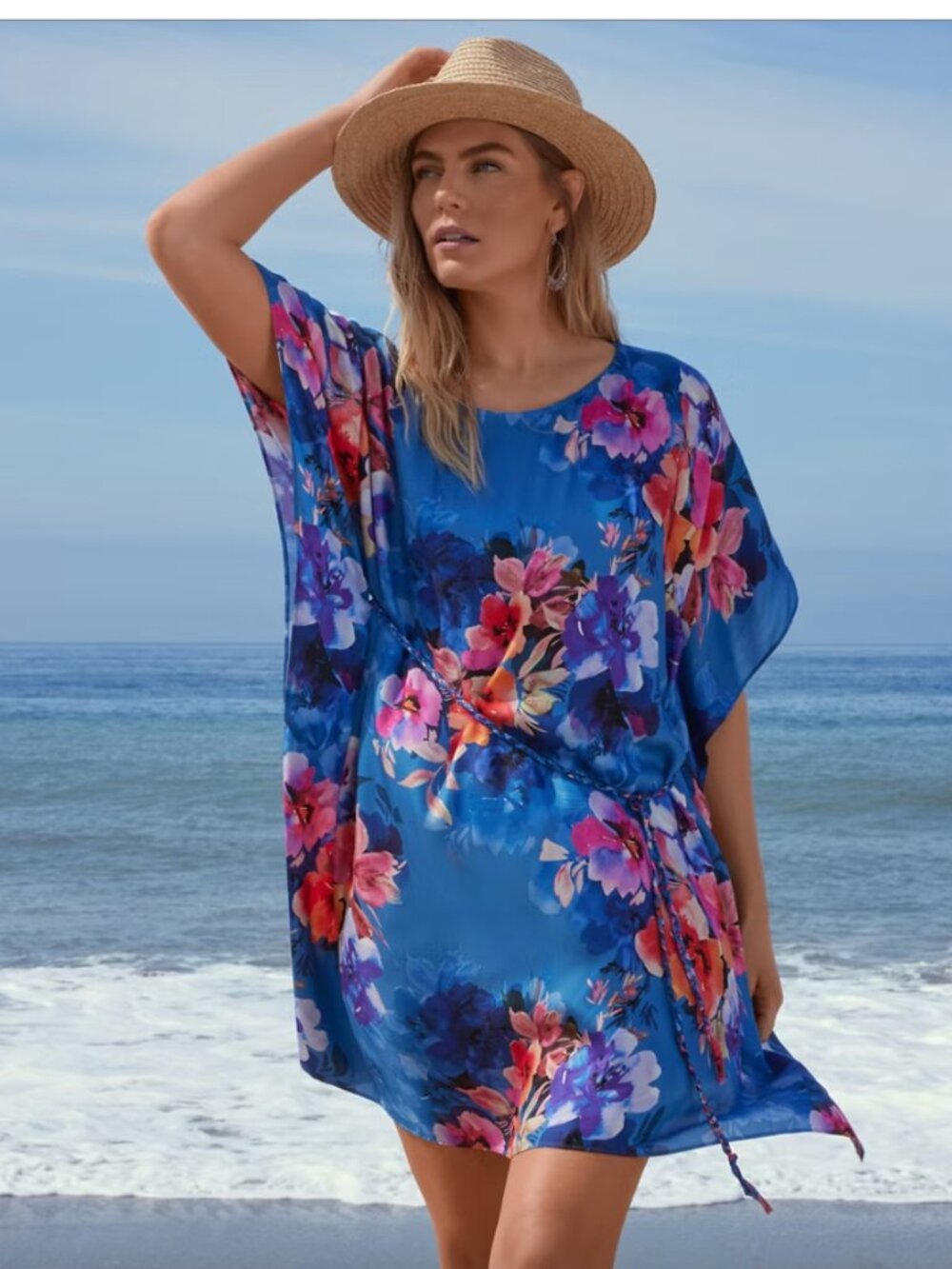 Johnny Was California Summer Days Dress with Braided Tie NWT
